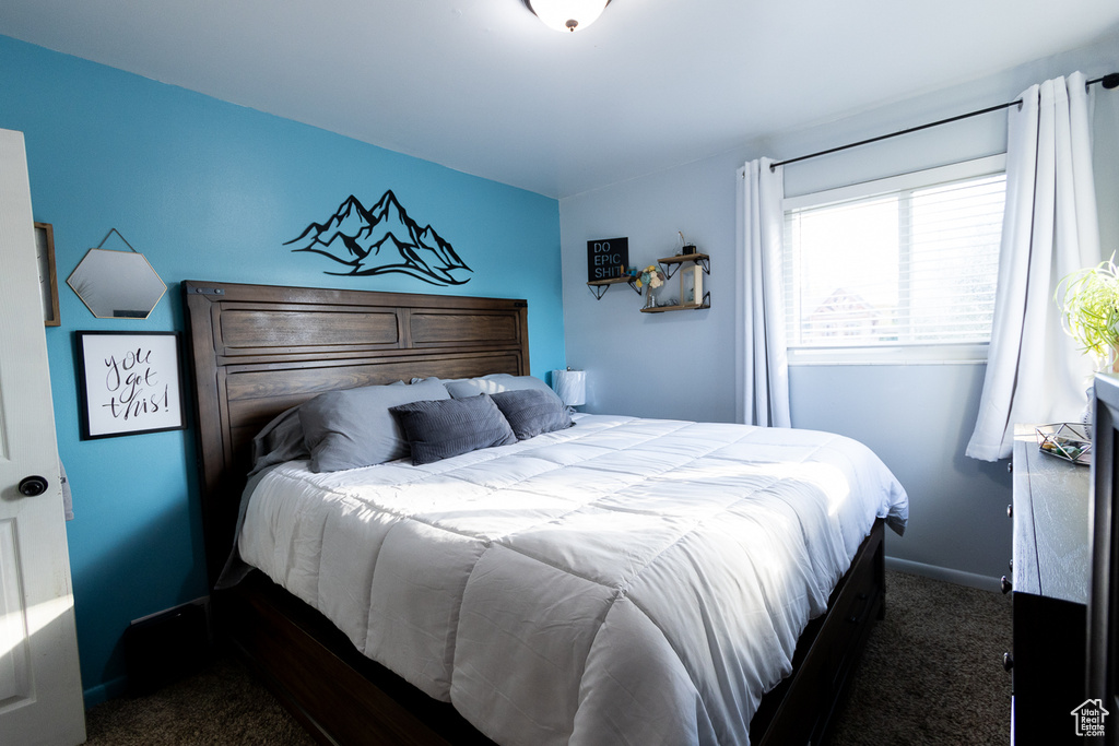 View of carpeted bedroom