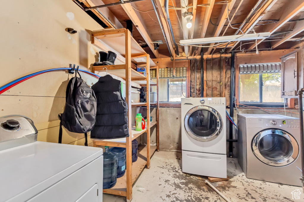 Laundry room featuring washer and dryer