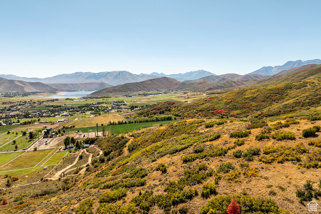 Mountain view featuring a rural view