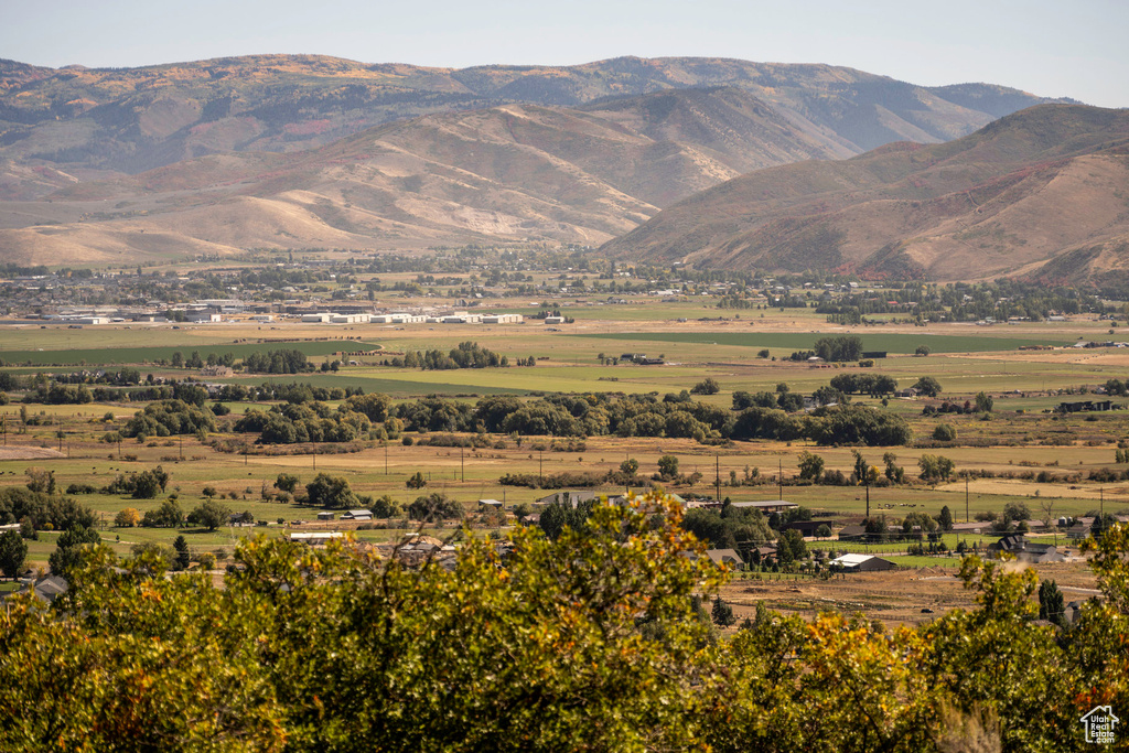 Mountain view featuring a rural view