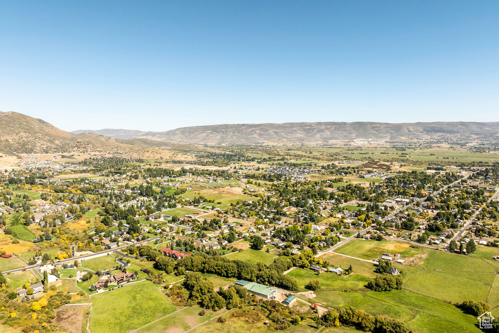 Bird's eye view featuring a mountain view