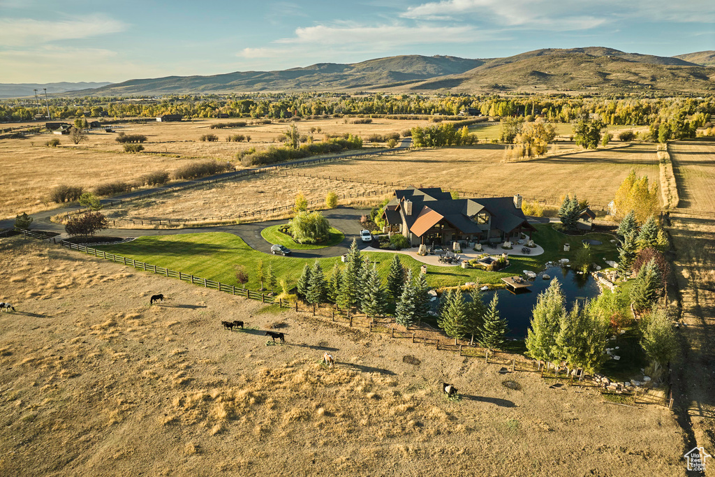 Mountain view featuring a rural view