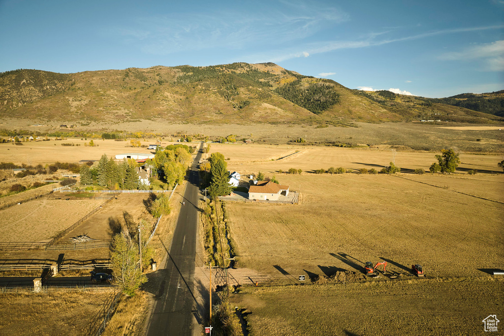 Mountain view featuring a rural view