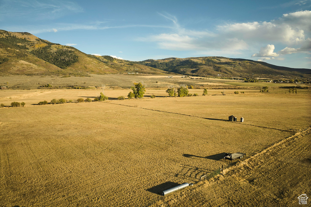 View of mountain feature with a rural view