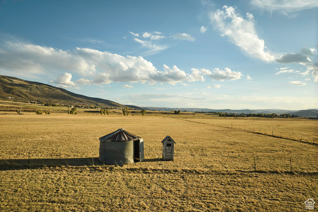 Exterior space featuring a rural view