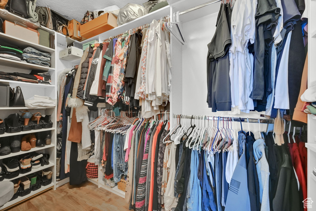 Spacious closet featuring wood finished floors