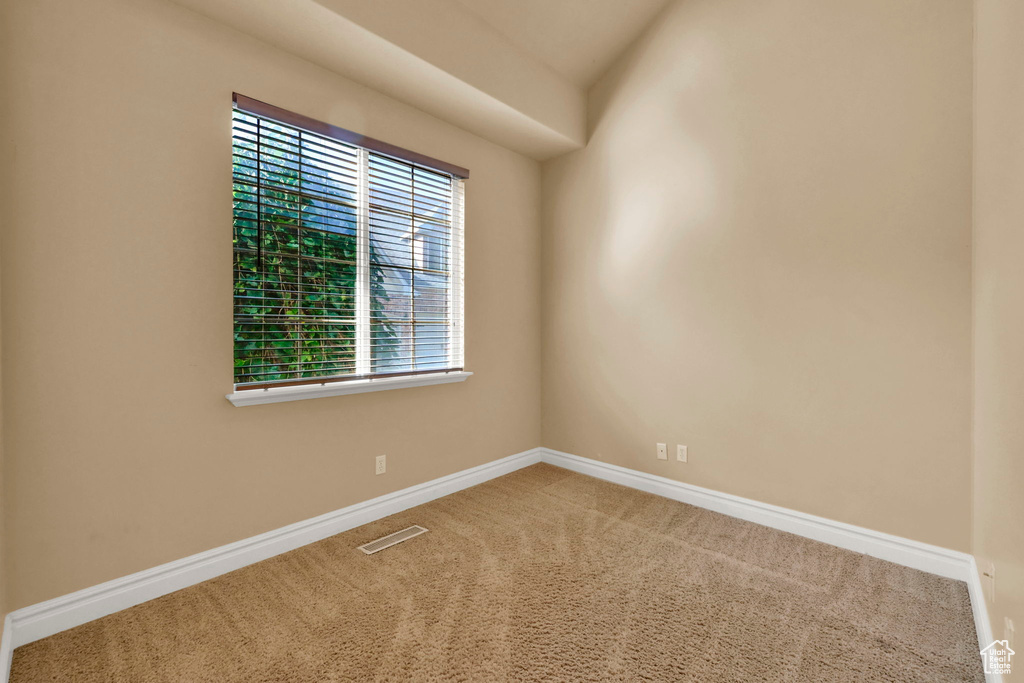 Unfurnished room featuring carpet flooring