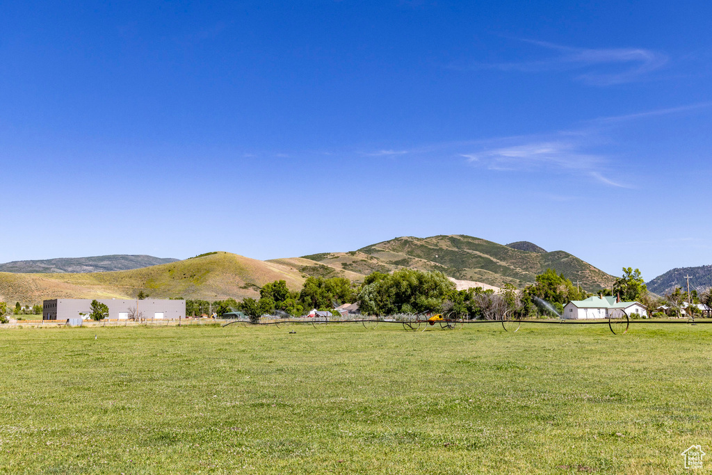 View of mountain feature with a rural view