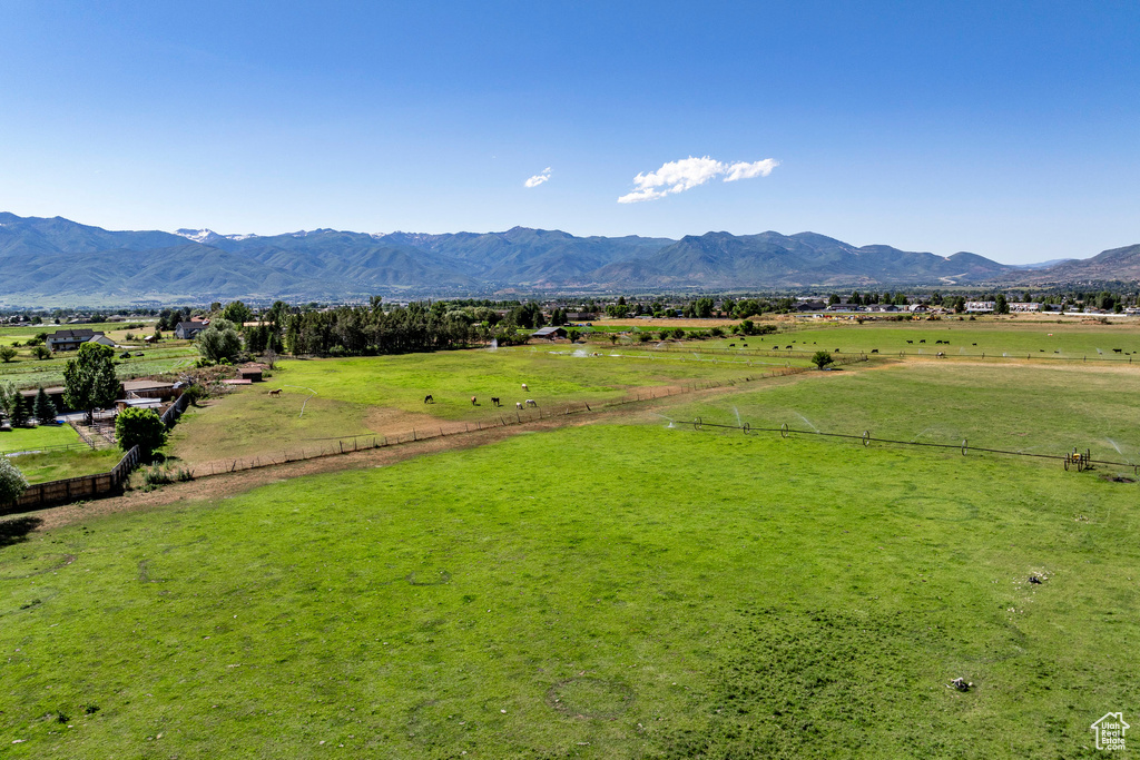 Mountain view with a rural view