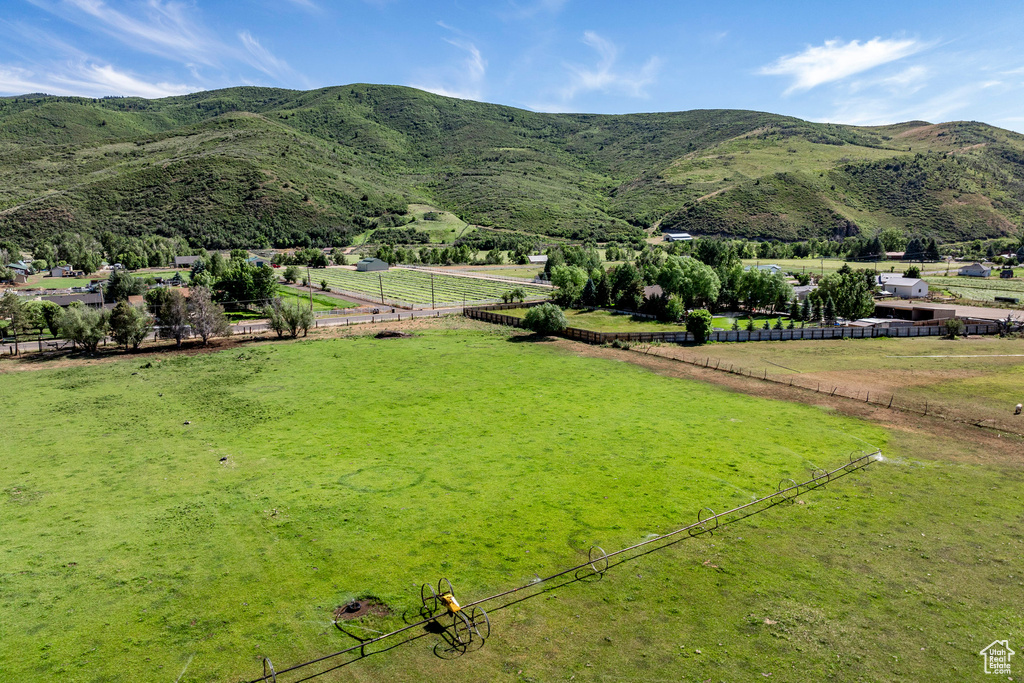 Mountain view with a rural view