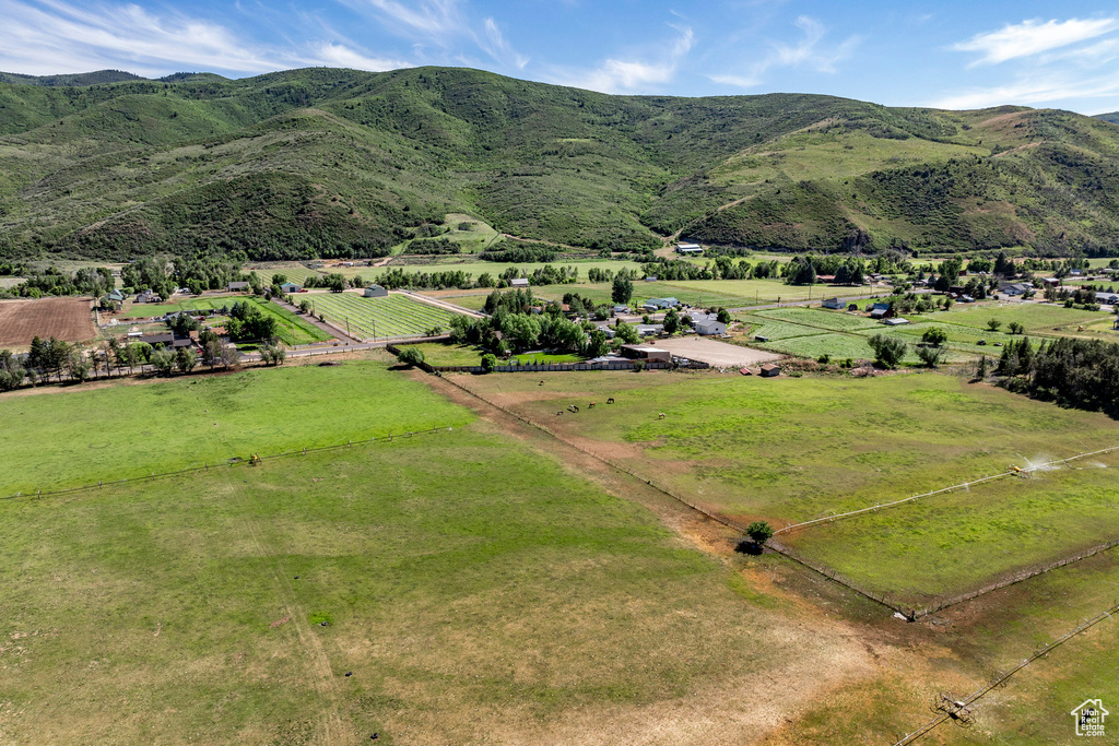 Mountain view featuring a rural view