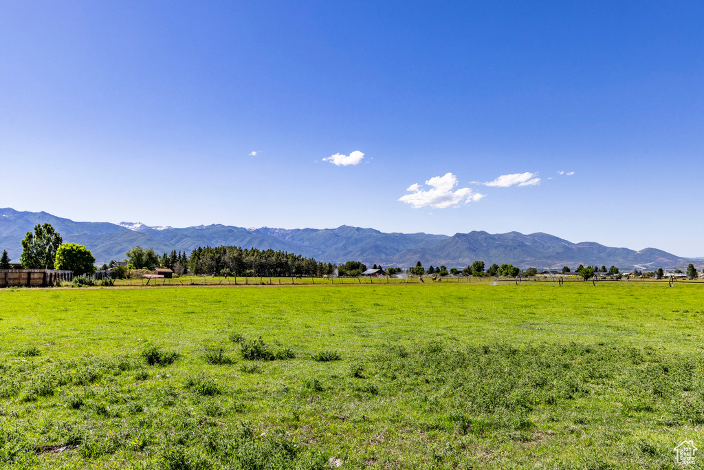 View of mountain feature with a rural view