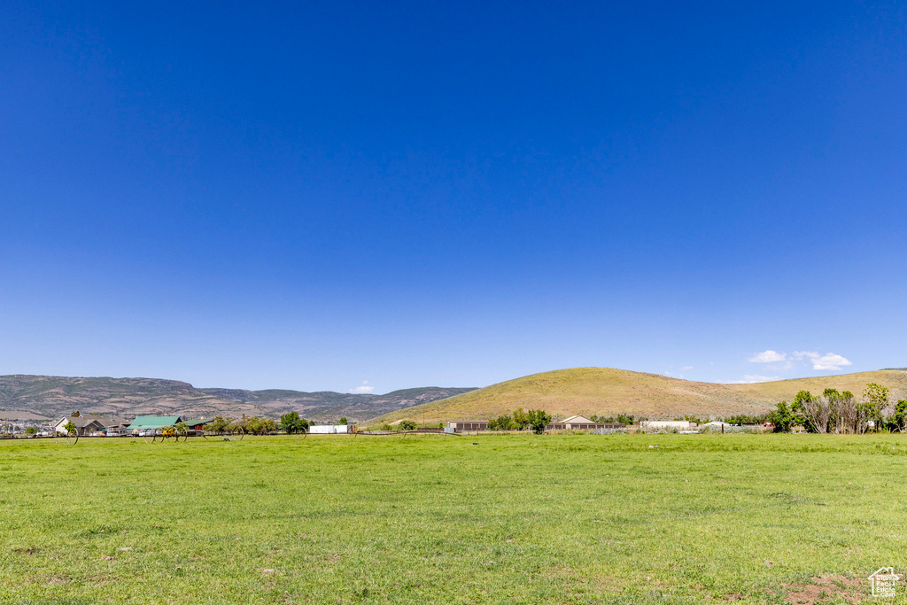 Mountain view featuring a rural view