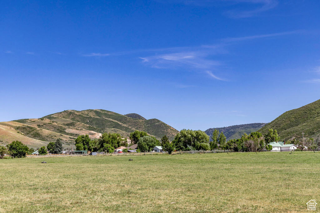 Mountain view with a rural view