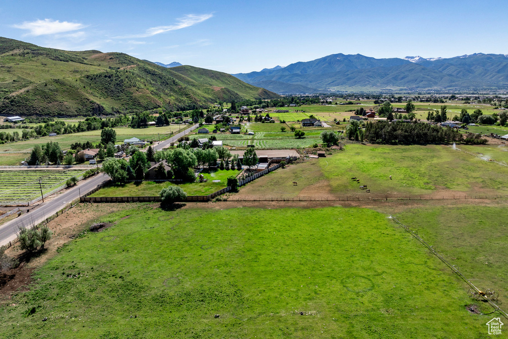 Mountain view with a rural view