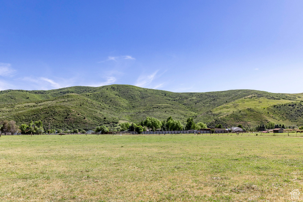 Mountain view featuring a rural view