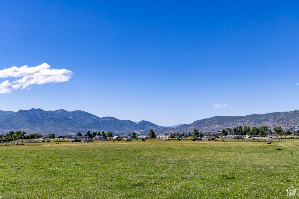 Mountain view featuring a rural view