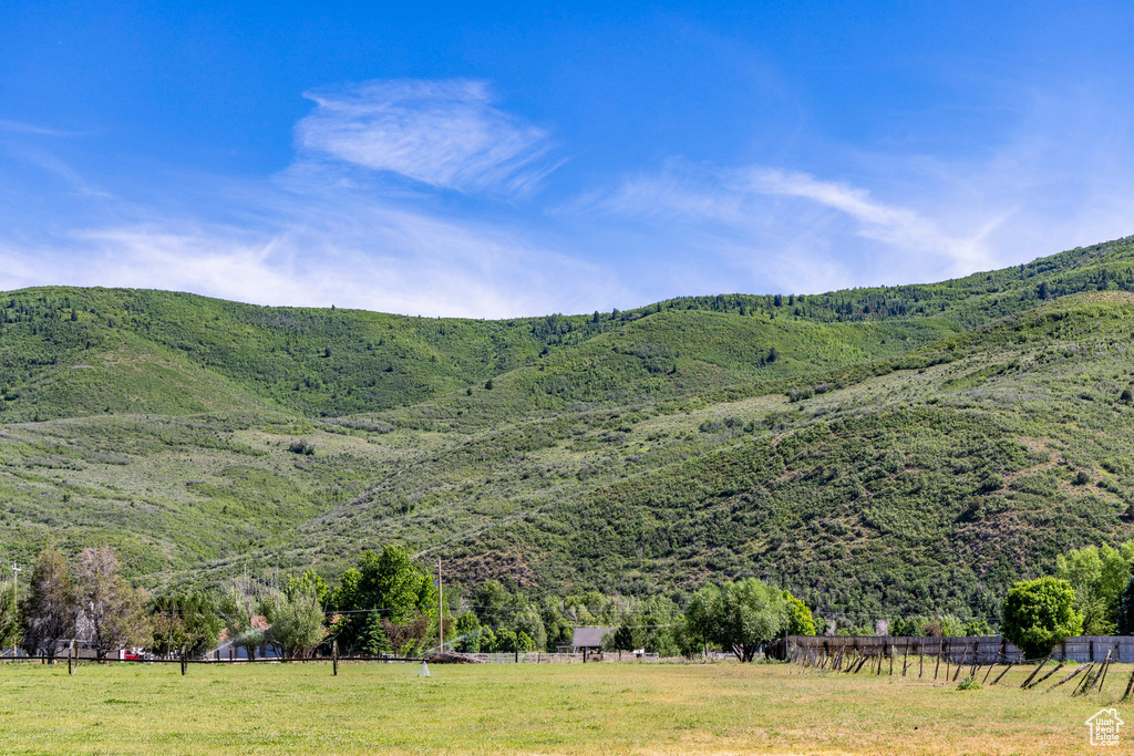 View of mountain feature with a rural view