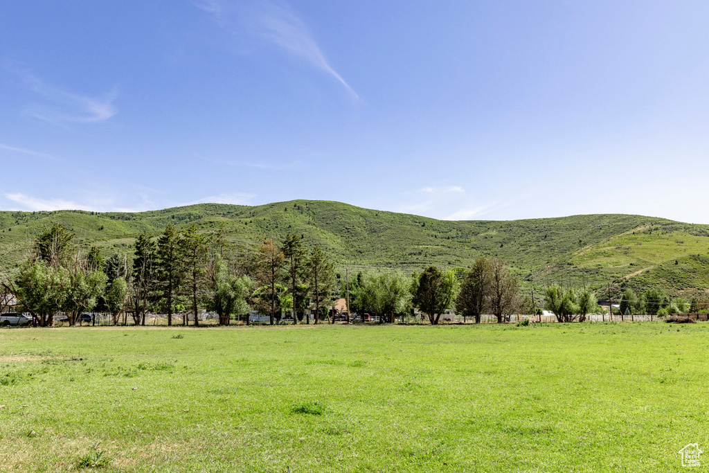 Mountain view with a rural view