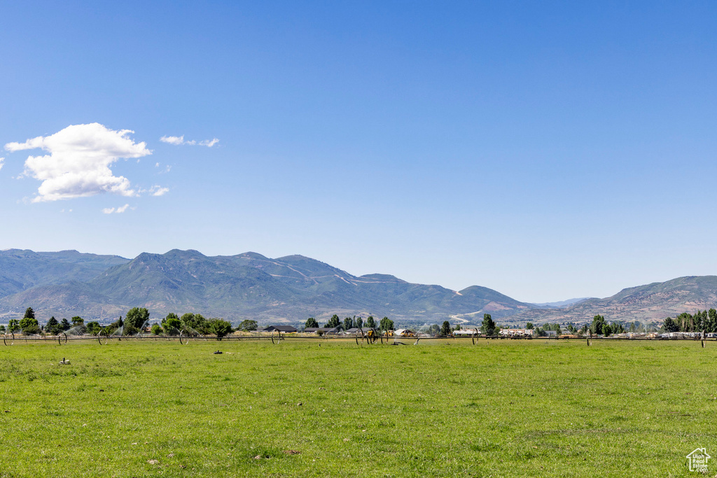 Mountain view featuring a rural view