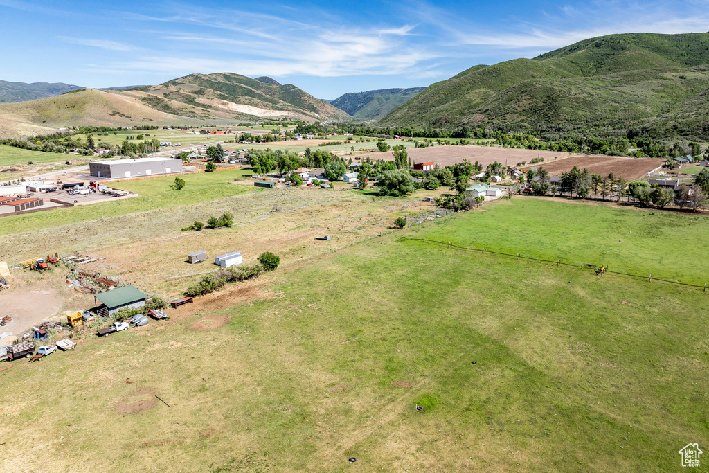 Mountain view featuring a rural view