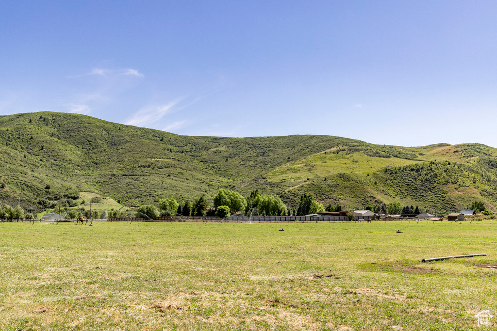 Mountain view with a rural view