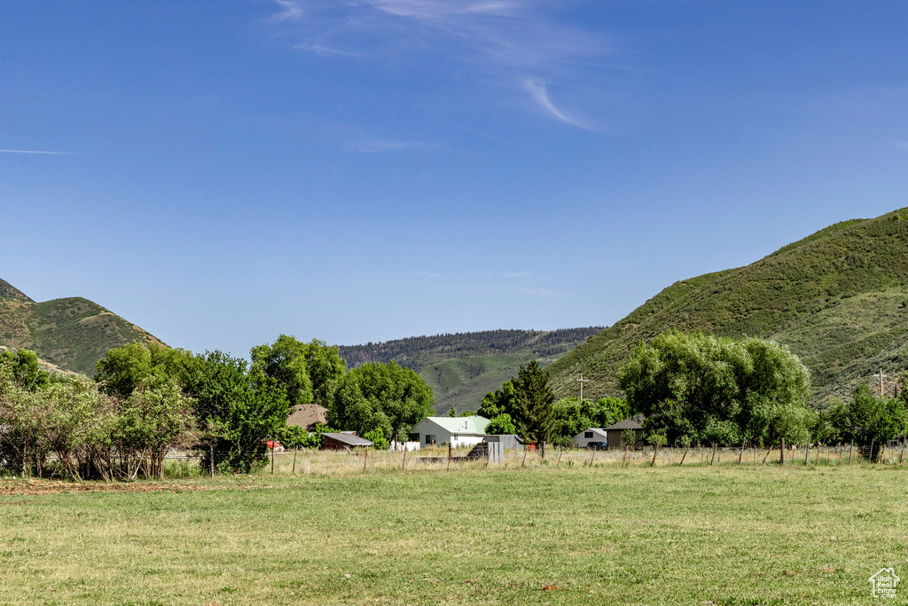 Mountain view with a rural view