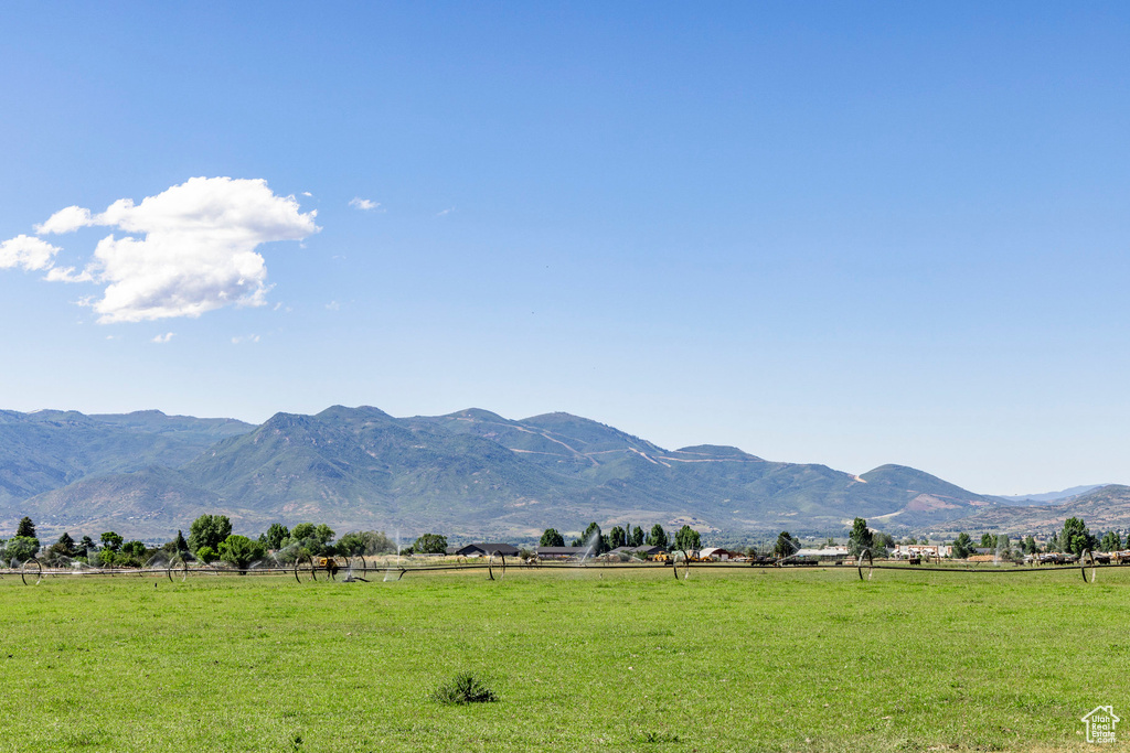 Mountain view featuring a rural view