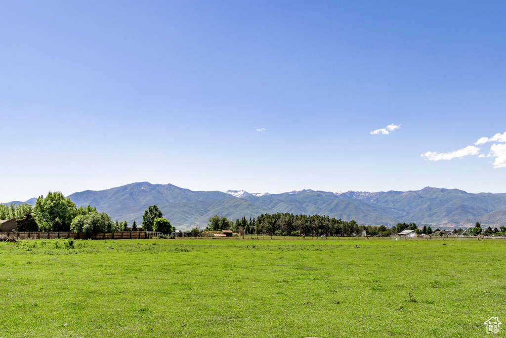 Mountain view featuring a rural view