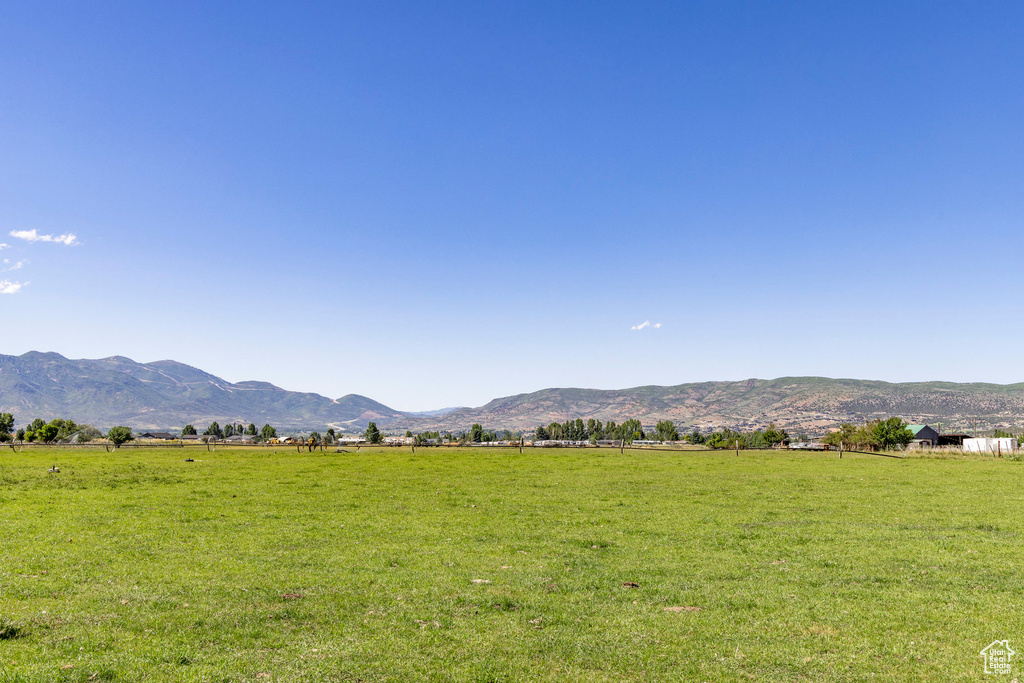 View of mountain feature with a rural view