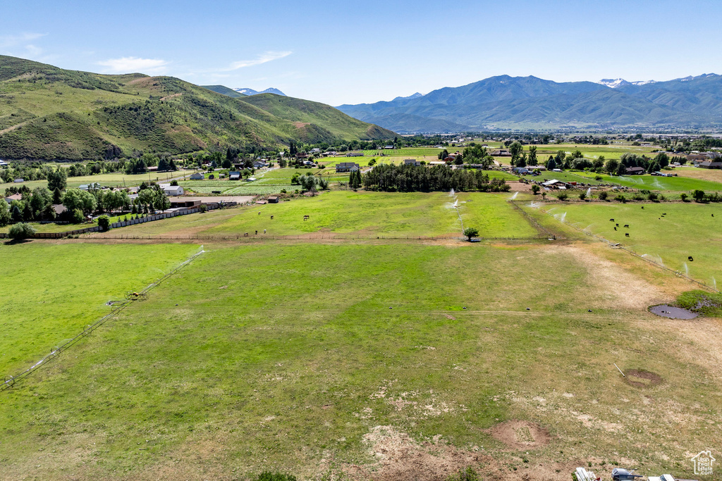 View of mountain feature with a rural view