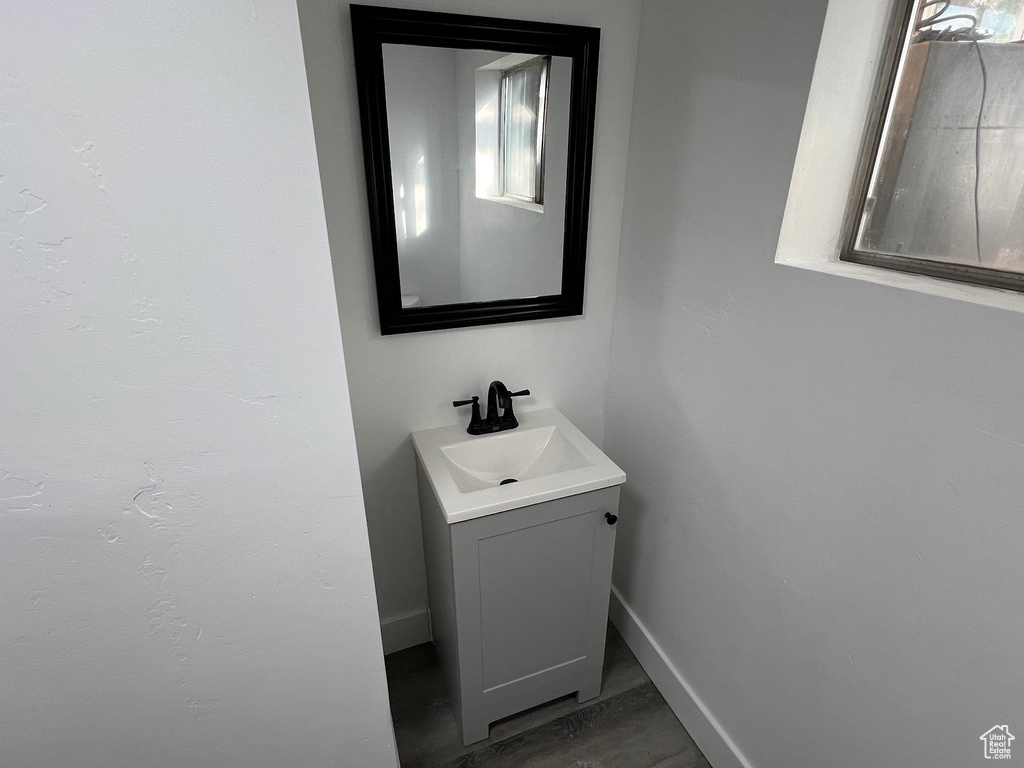 Bathroom featuring vanity