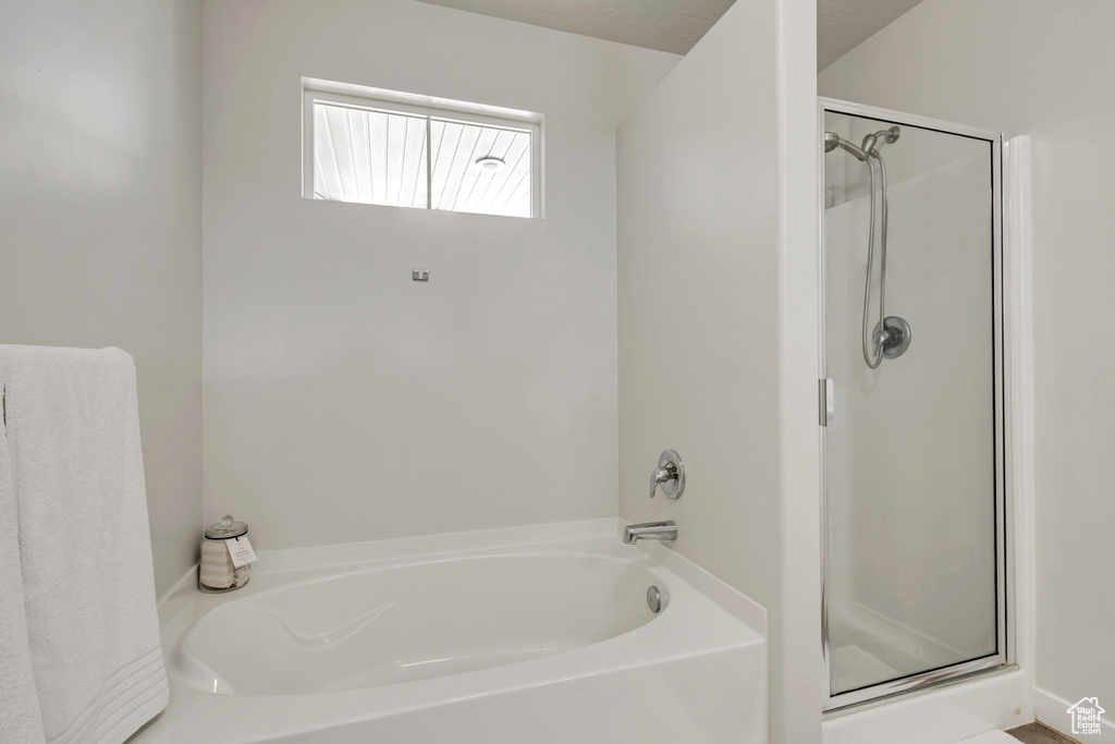 Bathroom with separate shower and tub