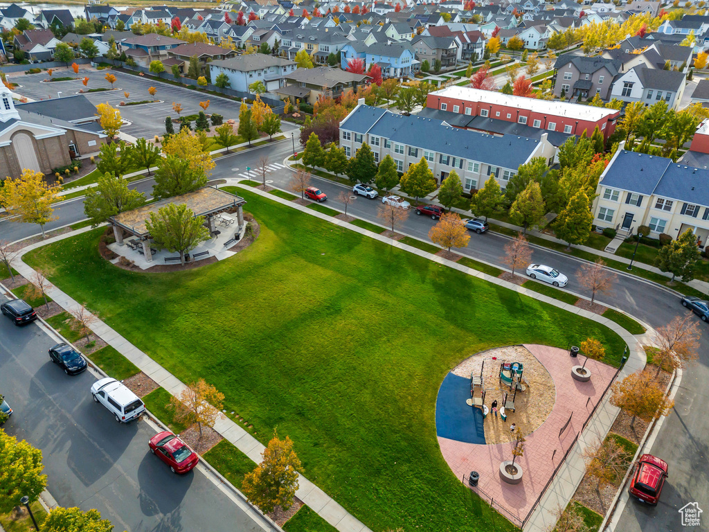 Drone / aerial view with a residential view