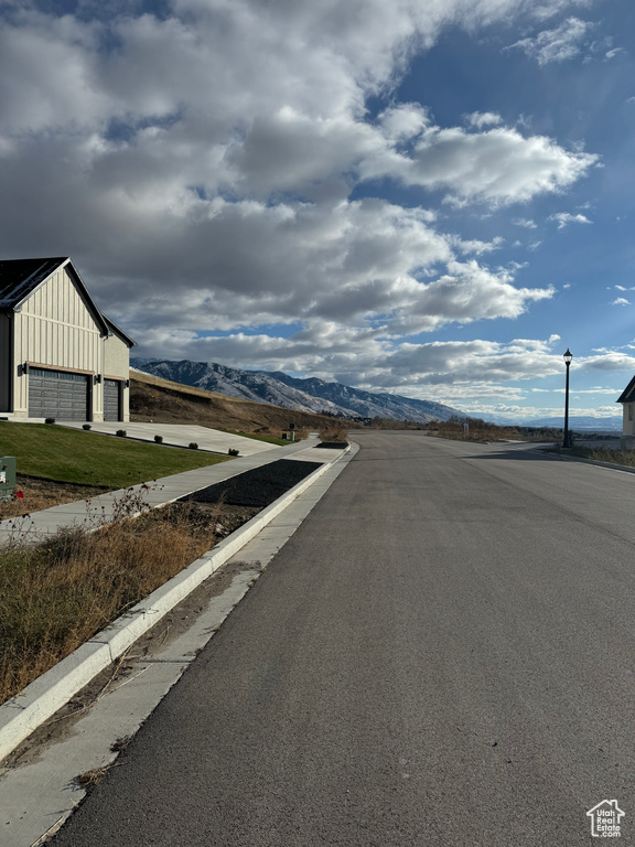 View of road with a mountain view