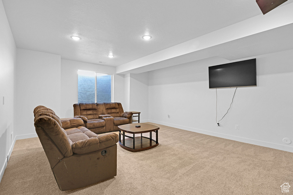 View of carpeted living room