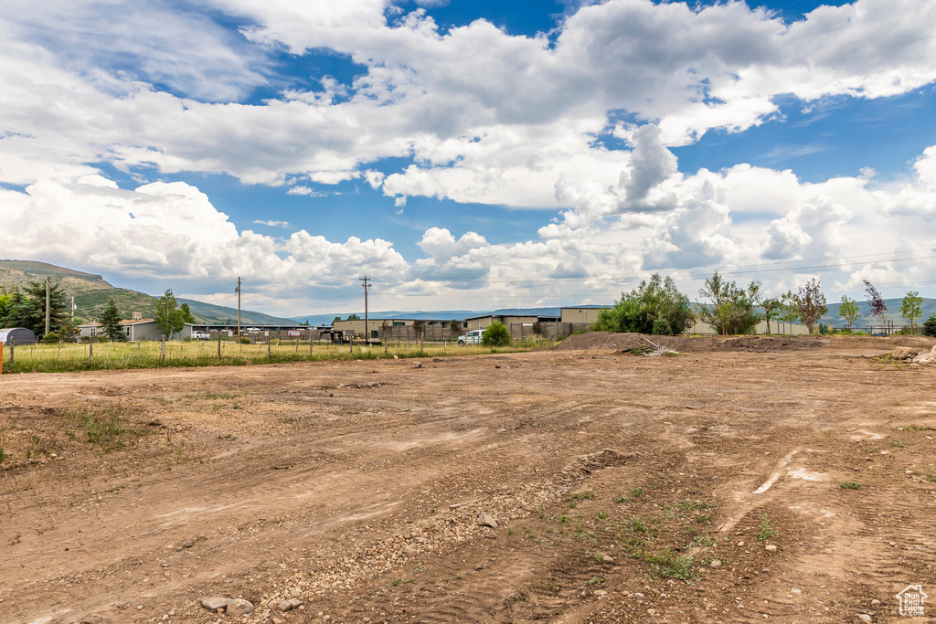 View of landscape with a mountain view