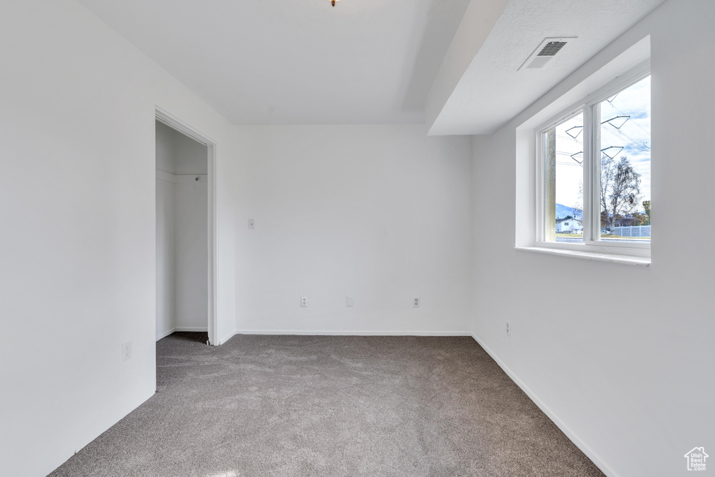 Interior space with carpet flooring