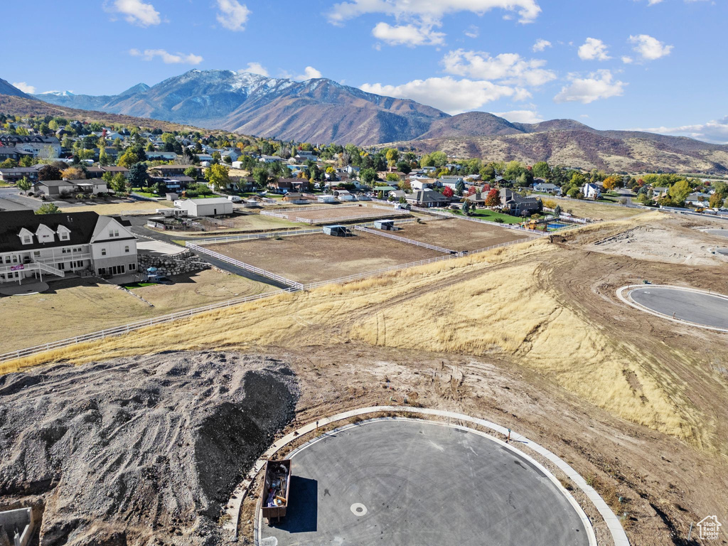 Bird's eye view featuring a mountain view