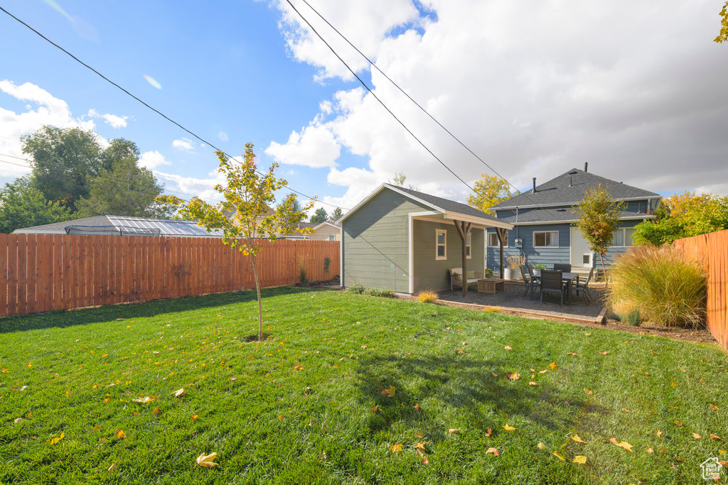 View of yard featuring a patio