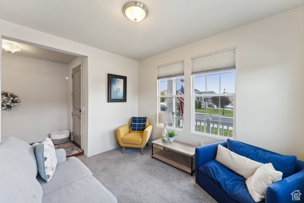 View of carpeted living room