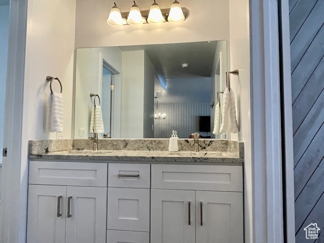 Bathroom featuring vanity