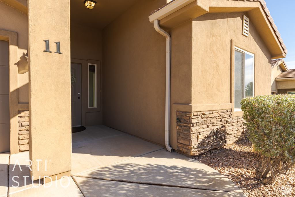 View of doorway to property