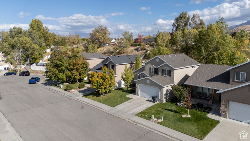 Birds eye view of property