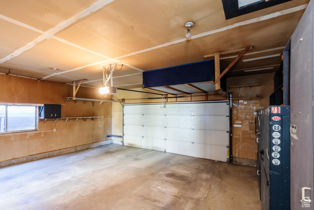 Garage with electric panel