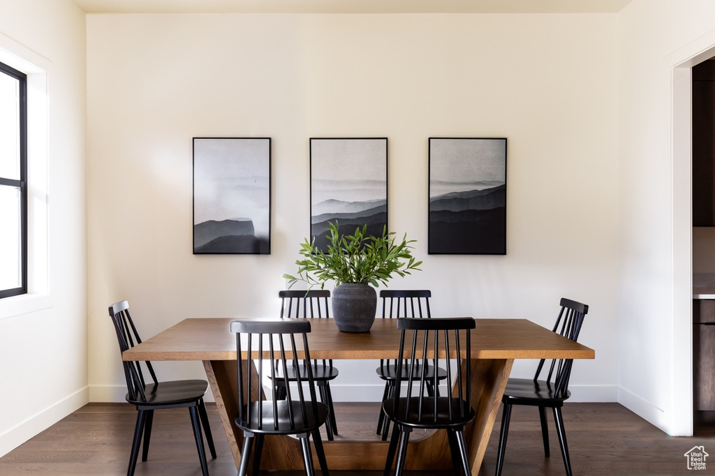 Dining room featuring dark hardwood / wood-style flooring