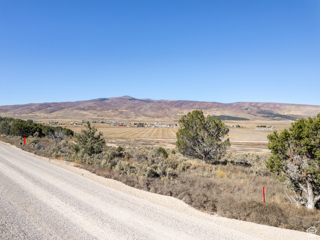 Mountain view with a rural view