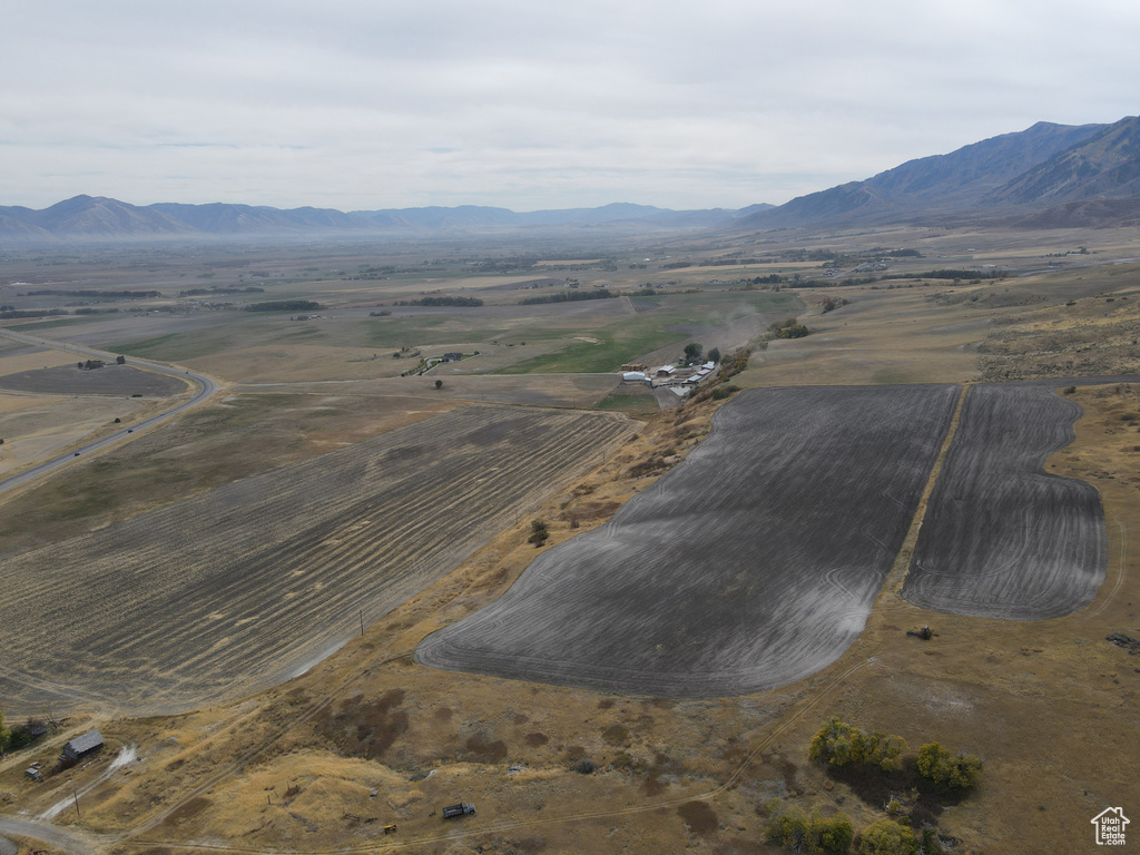 Drone / aerial view with a rural view and a mountain view