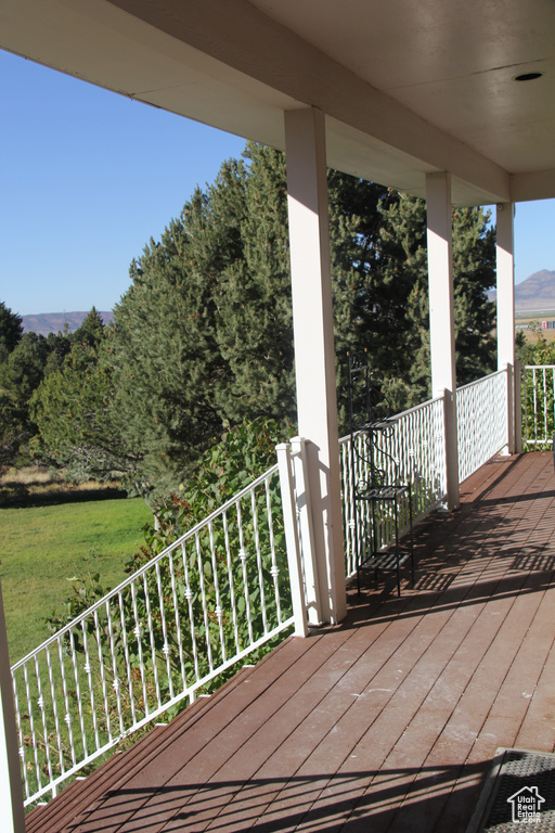 View of wooden terrace