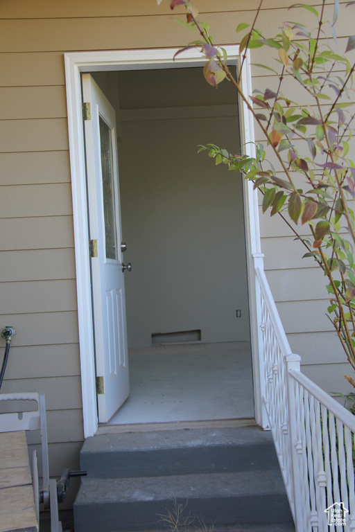 View of doorway to property